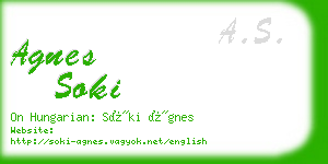 agnes soki business card